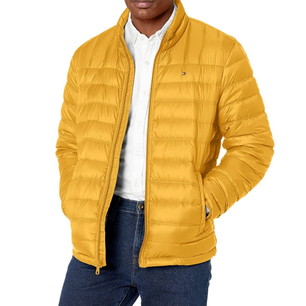 Tommy Hilfiger Quilted Yellow Windbreaker - Picture 2 of 6